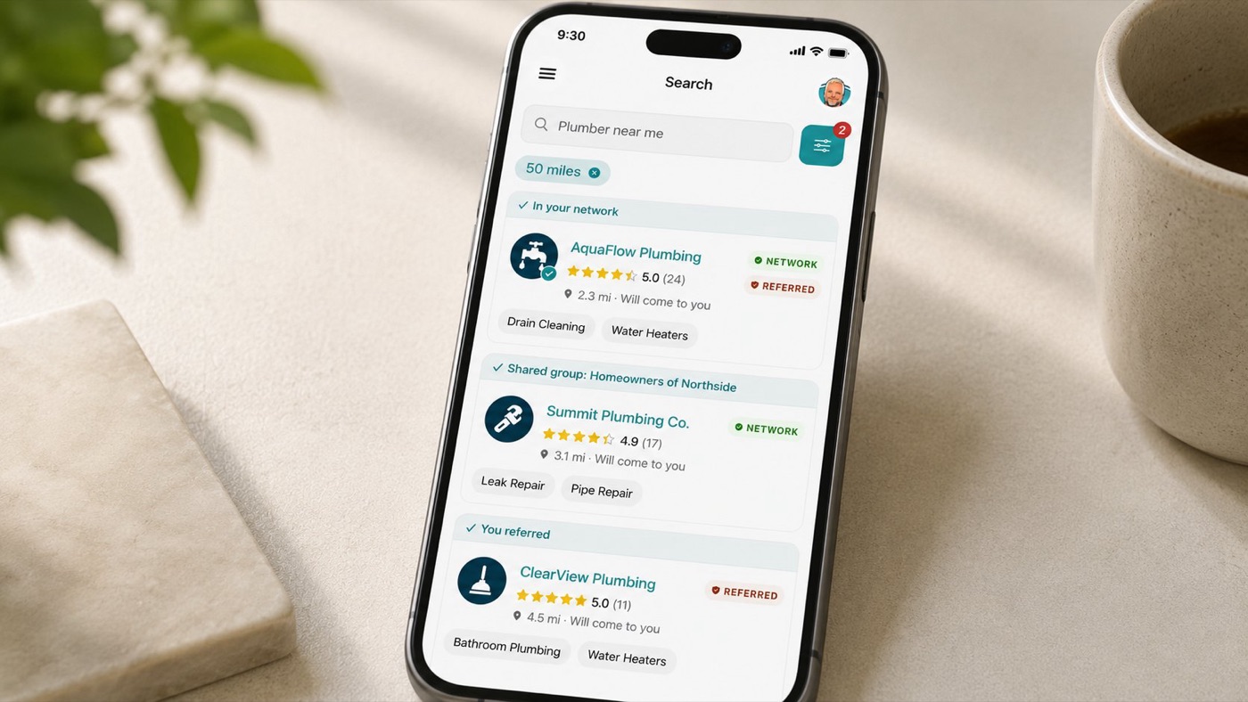 Someone using the TryMyPro Member app at home